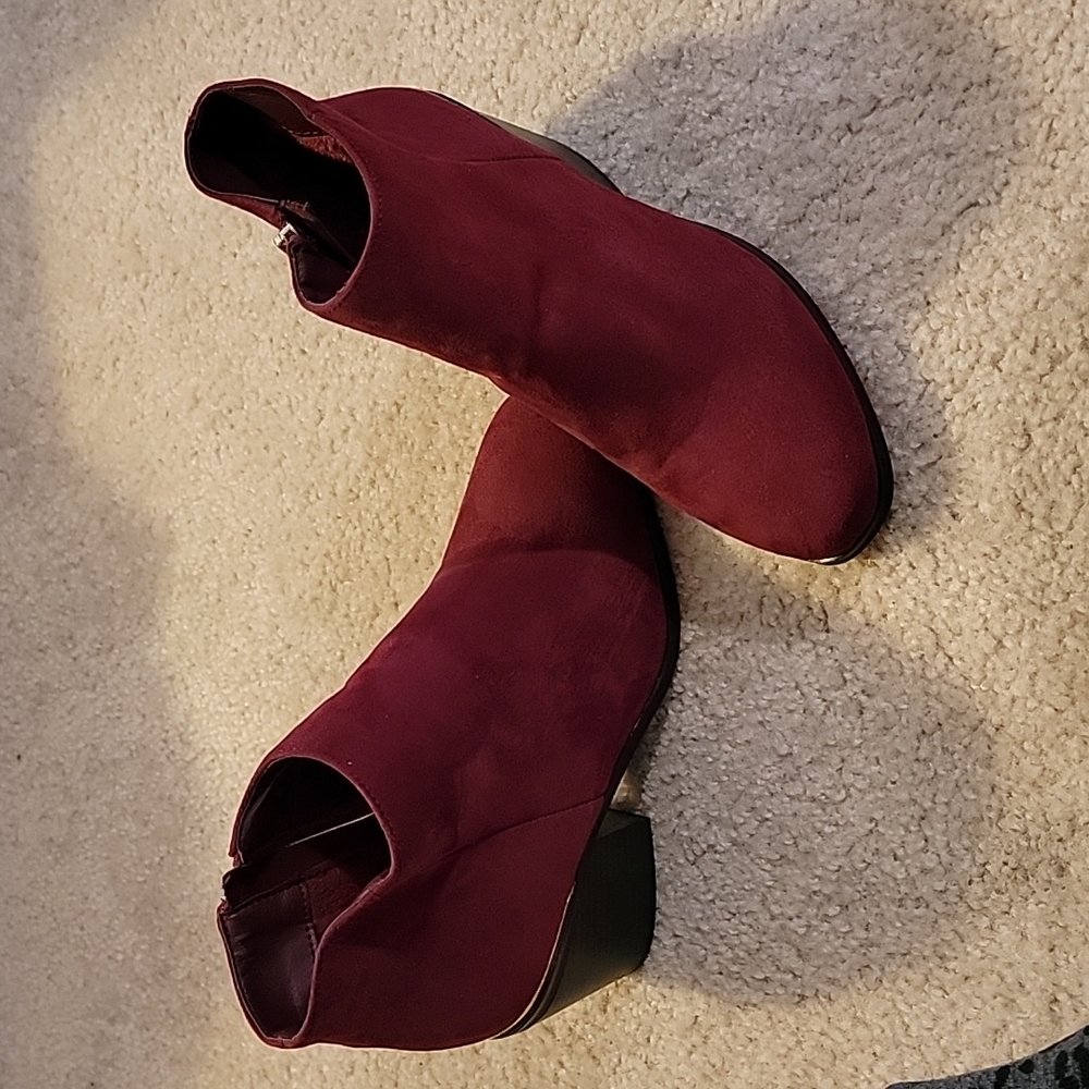 Bamboo | Suede Wine Booties